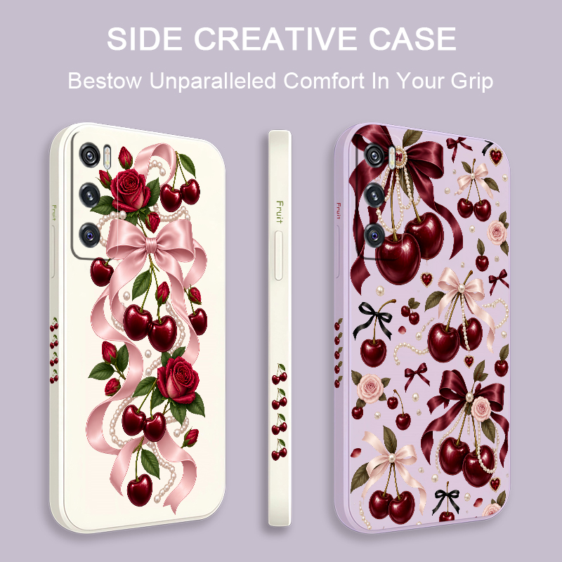เคสลายโบว์สีชมพูและเชอร์รีสีแด - Vivo V40 บทวิจารณ์และราคา